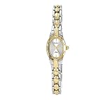 Armitron Women's Oval Facetted Crystal Two-Tone Bracelet Watch