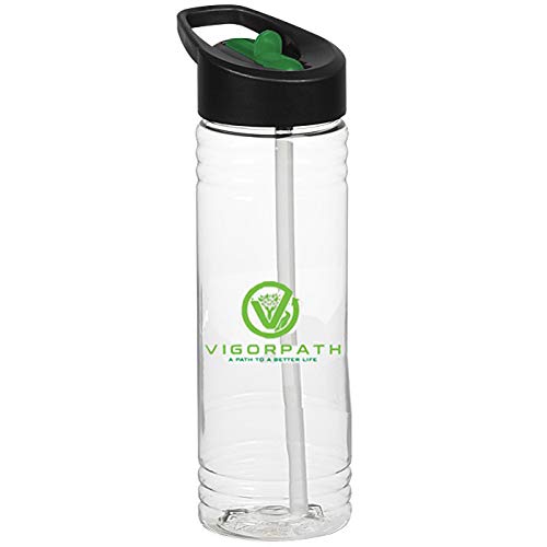 Sweetleaf Water Drops - Mixed Berry - Natural Stevia Flavor Enhancer Drops - Includes 22oz Sports Bottle with Mouth Piece & Straw - Pack of 2