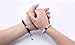 MAOCEN Distance Relationship Bracelet for Lover-2pcs Black Lava Rock & White Howlite Stone 8mm Beads (Braided)