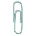 JAM Paper Colored Standard Paper Clips - Small - Teal - 100/pack