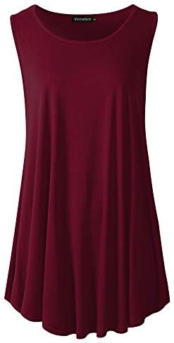 Veranee Women's Sleeveless Swing Tunic Summer Floral Flare Tank Top