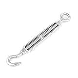 M10 10mm Threaded Stainless Steel Hook Eye Type Turnbuckle 9.3