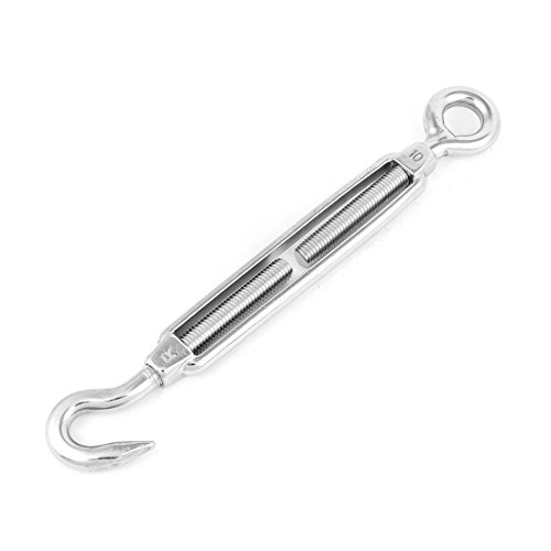M10 10mm Threaded Stainless Steel Hook Eye Type Turnbuckle 9.3