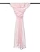 Topwedding Chiffon Bridal Wedding Shawl Wrap Women's Evening Dress Stole Scarves,7924'', Shell Pink