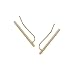 Humble Chic Women's Solid Bar Ear Climbers - Minimal Modern Crawler Stud Cuff Earrings