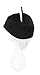 Mrawp Women's Black Fleece Beanie Cat Hat (Black with White)