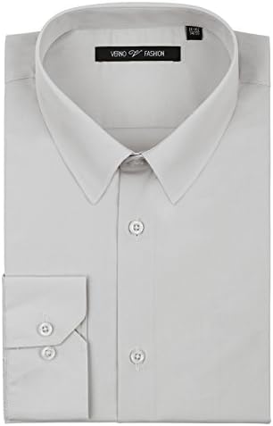 Verno Men’s Trim Fit Long Sleeves Dress Shirt--Available in More Colors