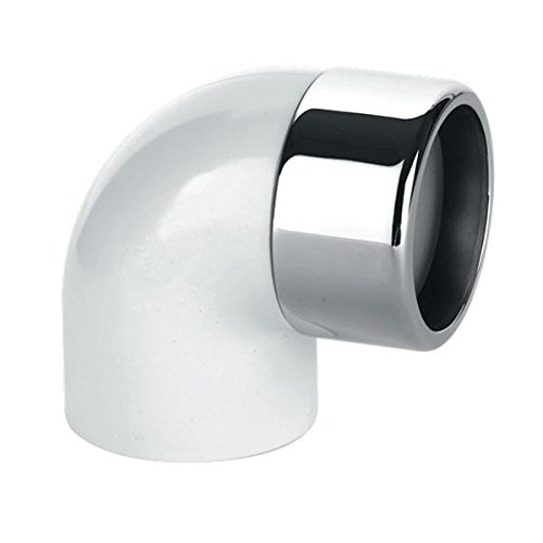 McAlpine ABS32/35A-CB 90 Degree Bend CP Brass x ABS Connector, White