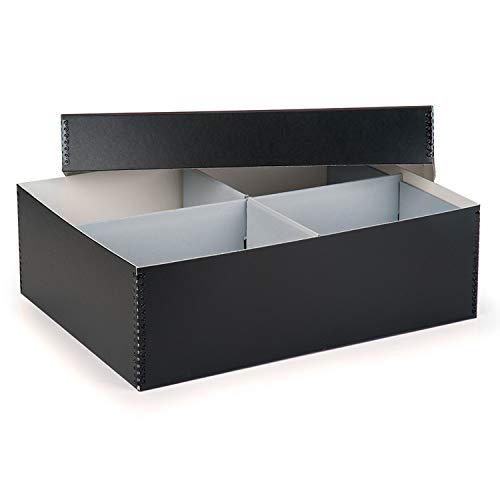 Lineco, Black Archival Photo Storage Box with Removable Lid 15.5" x 12
