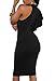 ZKESS Womens Sleeveless Key Hole Back Sexy Bodycon Clubwear Dress Large Size Black