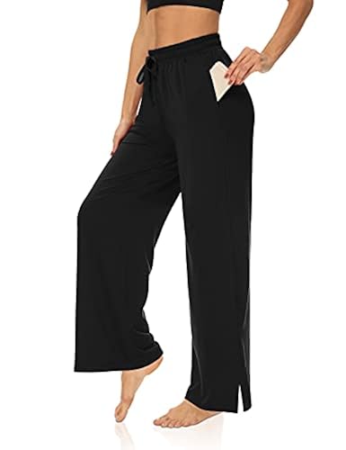 DIBAOLONG Womens Wide Leg Pants Loose Yoga Sweatpants Drawstring