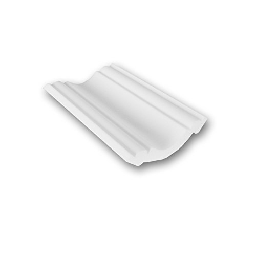 Orac Decor Flexible Crown Molding CX124F Primed Polyurethane 4" Sample Face: 2-5/8" H: 1-7/8 Proj: 1-7/8"