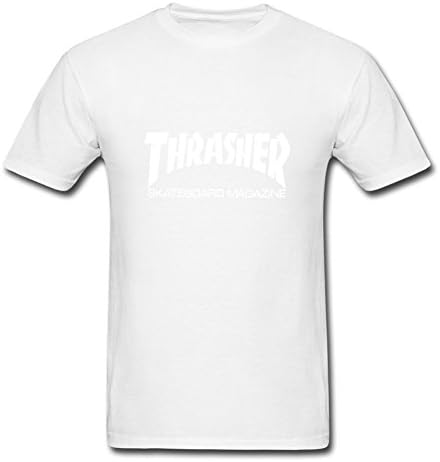 Fowe Men's Short Sleeve O Neck Thrasher Skateboard Cotton T Shirts