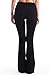Flared Leggings for Women Premium Cotton, Bootcut Yoga Pants Women Flare Black Leggings Tummy Control Flare Leggings Wide Leg