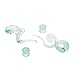 BodyJ4You 4PC Glass Ear Tapers Plugs 2G Green Glow Dark Handmade Gauges Piercing Jewelry Set