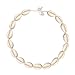 HSWE Shell Choker Necklace for Women Seashell Necklace Cowrie Shell Beaded Necklace (Pearl Lock)