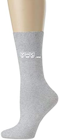 Women High Ankle Cotton Crew Socks Eat Sleep Kitesurf Casual Sport Stocking