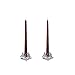 Amlong Crystal 3 inch Clear Lotus Candlesticks Holder, Set of 2