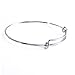 15 Pcs Stainless Steel Expandable Wire Blank Bangle Bracelet for Womens DIY Jewelry Making