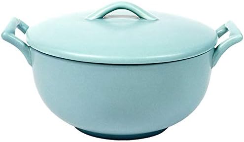 Enamel Cookware Bottom Cast Iron Dutch Oven, Covered Casserole, Non-Stick Enamel Coating, Suitable for Steamed Rice to Make Pasta