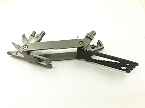 Bike Tool 22-in-1 Folding Multitool Deluxe Cycling Tool Kit with Screwdrivers & Wrench, Simcard Tray Ejecter Pin, Pry Bar