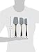 Amazon Basics Rectangular Silicone Spatulas, 3 Piece Set (small, medium and large), Gray
