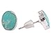 ZENGORI 1 Pair 925 Sterling Silver Natural Freeform Turquoise Stud Earrings Women Jewelry SS043
