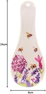 Lesser & Pavey Lavender & Bees Spoon Rest | Heat Resistant Spoon Holder view 2