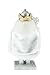 Clever Creations Chubby Snow King Nutcracker with Snowflake Staff | Sparkly Platform Holds a Royal King Wearing a Glittery Diamond Studded Crown with Fitting Cape | 100% Wood | Stands at 7