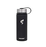 SIMPLE DRINK Stainless Steel Insulated Water Bottle - Cold 24 Hrs & Hot 12 Hrs | Reusable Wide Mouth Metal Flask with Portable Strong Cap for Sports Travel, Leak Proof