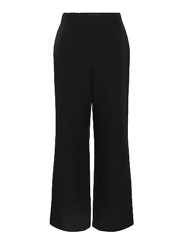 PIECES PCBOSSY HW Pantalon Large Plaine Noos, Noir, L x 30L