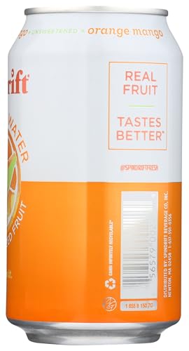 SPINDRIFT SELTZER ORANGE MANGO, 12 FL OZ