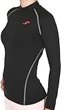 New 097 Womens Skin Tight Compression Baselayer T Shirt Running Black Top S-xl