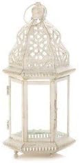 Koehler Sunshine Small Distressed White Lantern