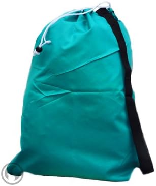 Medium Laundry Bag, Drawstring, Strap, Lock Closure, Color: Teal, Size: 24x36, Pick from 16 Colors