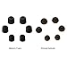 6 Pairs A Set Memory Foam + Silicone Ear Pads Replacement S/M/L Size Comfortable Noise Isolating Headphone Accessories Kit Earbuds Ear Tips (Black)thumb 3