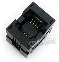 Angelelec DIY Open Sources Sensors, 652C0082211W, Test &amp; Burn-in Socket, Wells IC Programming Adapter for SOP8 / SOIC8 Package, High Quality and Durable, Tested Before Shipping, Easy to Use.