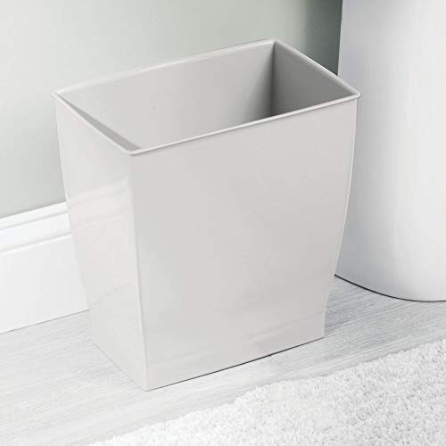 mDesign Rectangular Trash Can Wastebasket, Small Garbage Container Bin