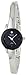 Armitron Women's 75/2433BLK Diamond-Accented Silver-Tone Bangle Watch