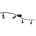 DND 4-Light Adjustable Track Lighting Kit - GU10 Halogen Bulbs Included. CE2001-BZ (Black)