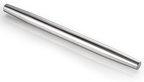 Lights of life Smooth Stainless Steel Metal & Tapered Design Best for Fondant, Pie Crust, Cookie & Pastry Dough (1.7x33)