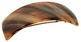 France Luxe Rectangle Volume Barrette - Caramel Horn