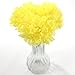 Larksilk Real Touch Yellow Silk Carnation Picks - 100 Count Bulk, 3.5