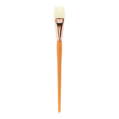 Princeton Refine Artist Brush, Brushes for Oil and Acrylic Paint, Series 5400 Natural Chunking Bristle, Flat, Size 16