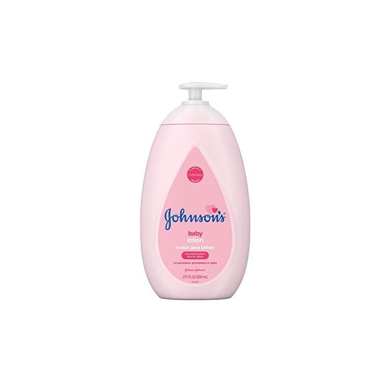 Johnson’s Moisturizing Mild Pink Baby Lotion with Coconut Oil for Delicate Baby Skin, Paraben-, Phthalate- & Dye-Free…