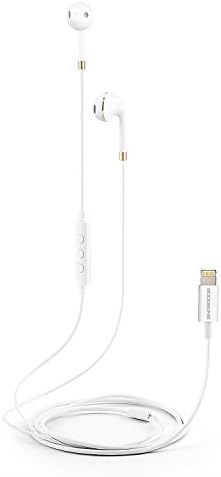 GOODBONG Headphones/Earbuds Compatible with i -Phone 7,7 Plus,8,8 Plus,i- Phone X，XR，11，11PRO, Stereo Sound in Earbuds and Built-in Mic and Volume Control (White)