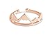 Rosa Vila Mountain Range Ring for Women, Ideal Gift for Outdoor Lovers and Hikers, Adjustable Mountain Rings for Women (Rose Gold Tone)