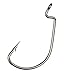 Goture Superline Worm Hooks Jig Circle Fishing Hooks Soft Bait Texas Rig Wide Gap High Carbon Steel for Saltwater black