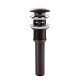 KES Bathroom Faucet Vessel Vanity Sink Pop Up Drain Stopper with Overflow Oil Rubbed Bronze, S2008A-ORB