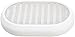 Amazon Basics Stainless Steel Soap Dish Holder, for Shower/Sink/Bathroom, White